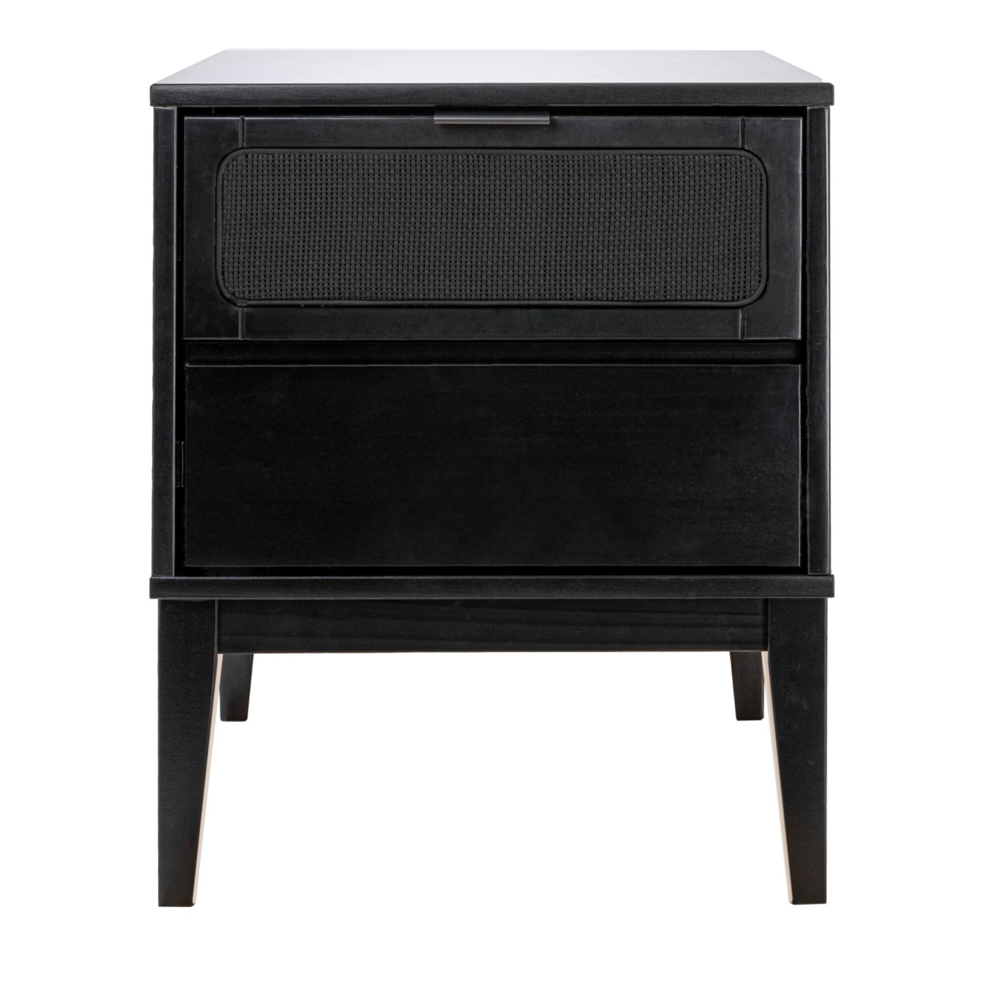 Hello Honey® Crawford 24" Nightstand with Storage Drawers and Natural Woven Cane Detail